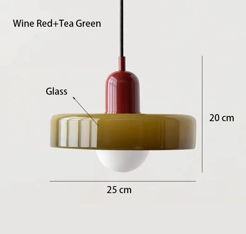 Nordic Retro Glass Pendant Light for Dining Room