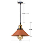 Retro Industrial Black Cone Pendant Light with Brass Fitting for Kitchen