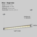 Industrial Iron Pendant Light Long Bar LED Hanging Lamp