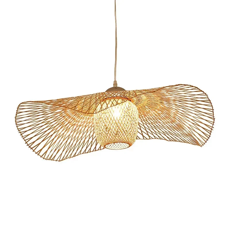 Bohemian Bamboo Pendant Light for Dining Room