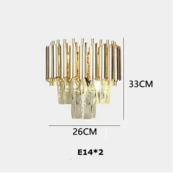 Black Gold Crystal Chandelier Modern Ceiling Light