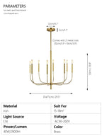 Modern Minimalist Iron Chandelier Hanging Lamp