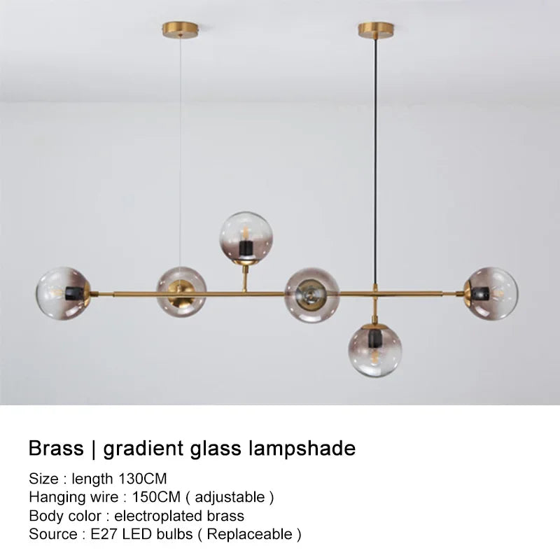 Lámpara Colgante Minimalista de Cristal para Comedor