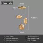 Nordic Glass Pendant Light with Iron Finish