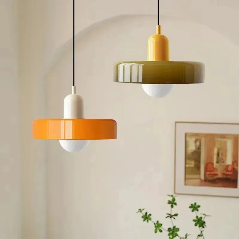 Nordic Retro Glass Pendant Light for Dining Room