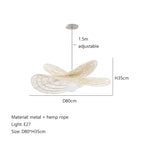 Bohemian Rattan Pendant Light Woven Hanging Lamp