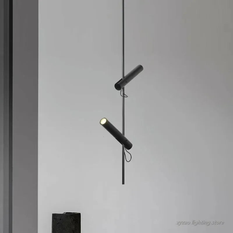 Lámpara Colgante Minimalista de Hierro con Focos Ajustables