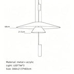 Minimalist Iron Pendant Light - Nordic UFO Design