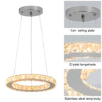 Luxury Crystal Twist Ring Chandelier in Gold for Dining Room