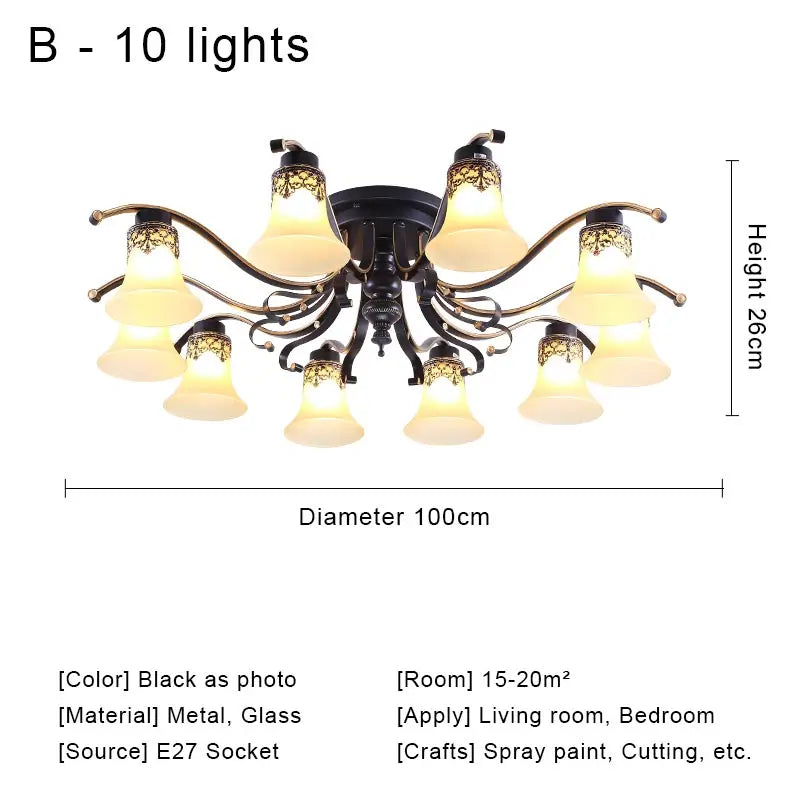 Lámpara colgante de araña vintage de cristal para iluminación interior de sala de estar, dormitorio, cocina, candelabros retro, accesorios de iluminación tipo loft