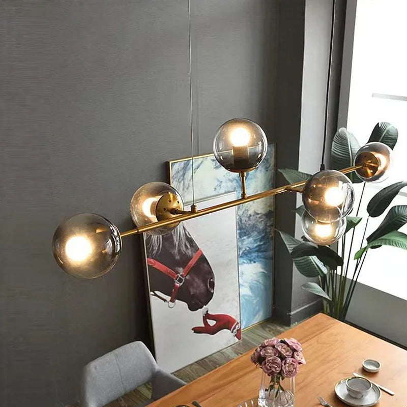 Lámpara Colgante Minimalista de Cristal para Comedor