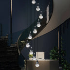 Crystal Glass Pendant Light for Staircase & Entryway