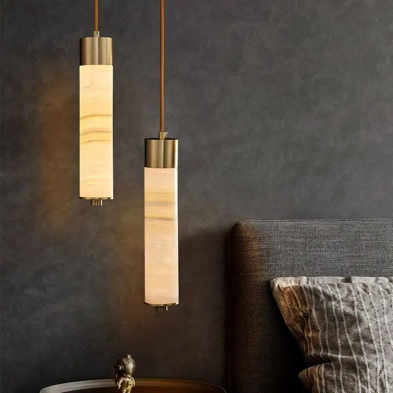 Sunlight Tube Restaurant Bedroom Bedside Long Line Pendant Lamp Modern Minimalist Fish Line Lamp White Acrylic Pendant Lamp