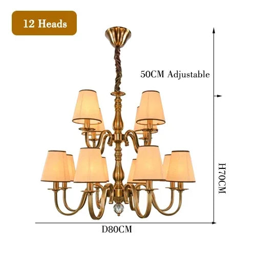 Iron Rustic LED Chandelier Suspension Light