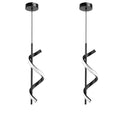 Minimalist Metal Pendant Light Spiral Design