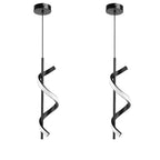 Minimalist Metal Pendant Light Spiral Design