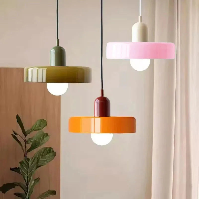 Nordic Retro Glass Pendant Light for Dining Room