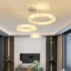 Luxury Crystal Ring Ceiling Pendant Chandelier Lights Dining Table Light Żyrandol Modern Chandeliers for Living Room Home Decor