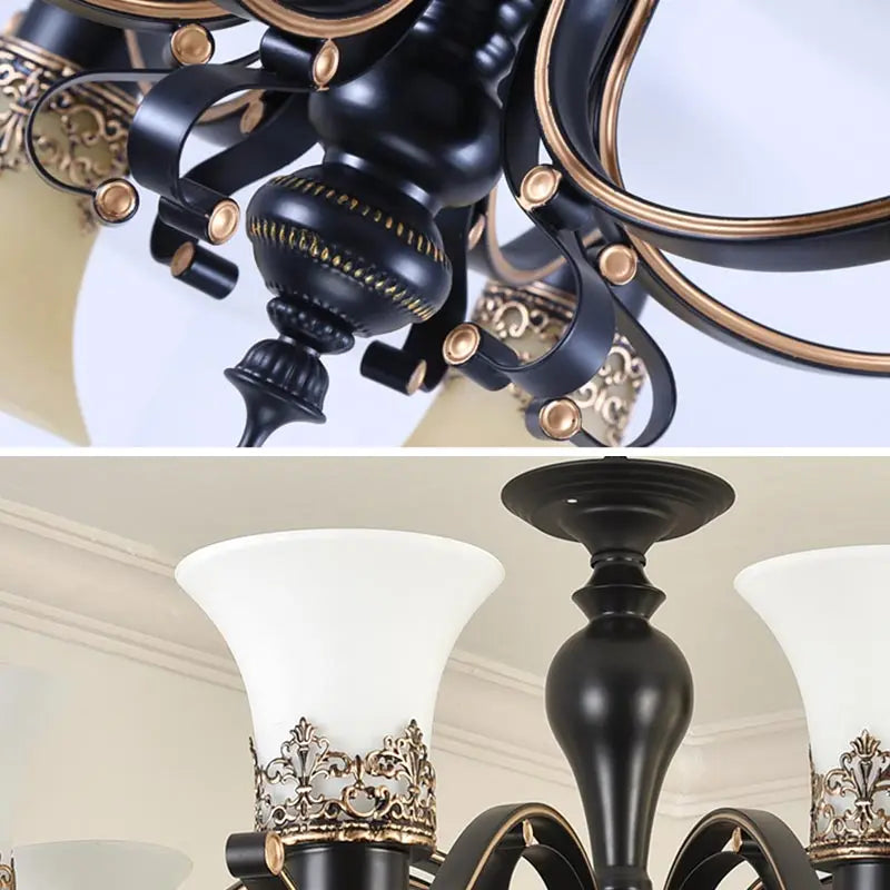 Lámpara colgante de araña vintage de cristal para iluminación interior de sala de estar, dormitorio, cocina, candelabros retro, accesorios de iluminación tipo loft