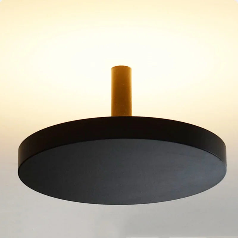 Minimalist Black Metal Disc Pendant Light for Dining
