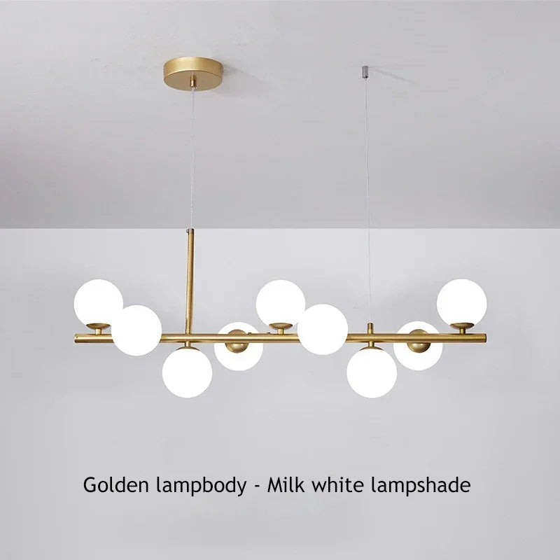 Nordic Glass Bubble Pendant Light for Dining Room