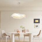 Minimalist White Fabric Pendant Light for Dining Room