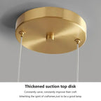 Nordic Glass Pendant Light with Brass Accent