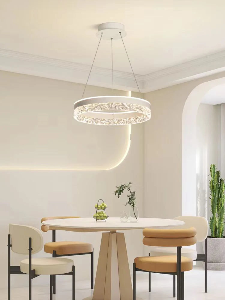 Lámpara colgante de cristal minimalista para dormitorio