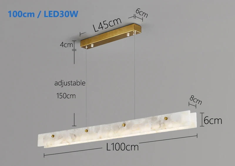 Minimalist Marble Pendant Light for Dining Room