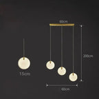 Luxury Alabaster Marble Disc Chandelier for Staircase and Lobby