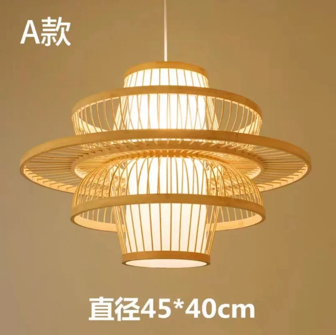 Bohemian Rattan Pendant Light for Bedroom