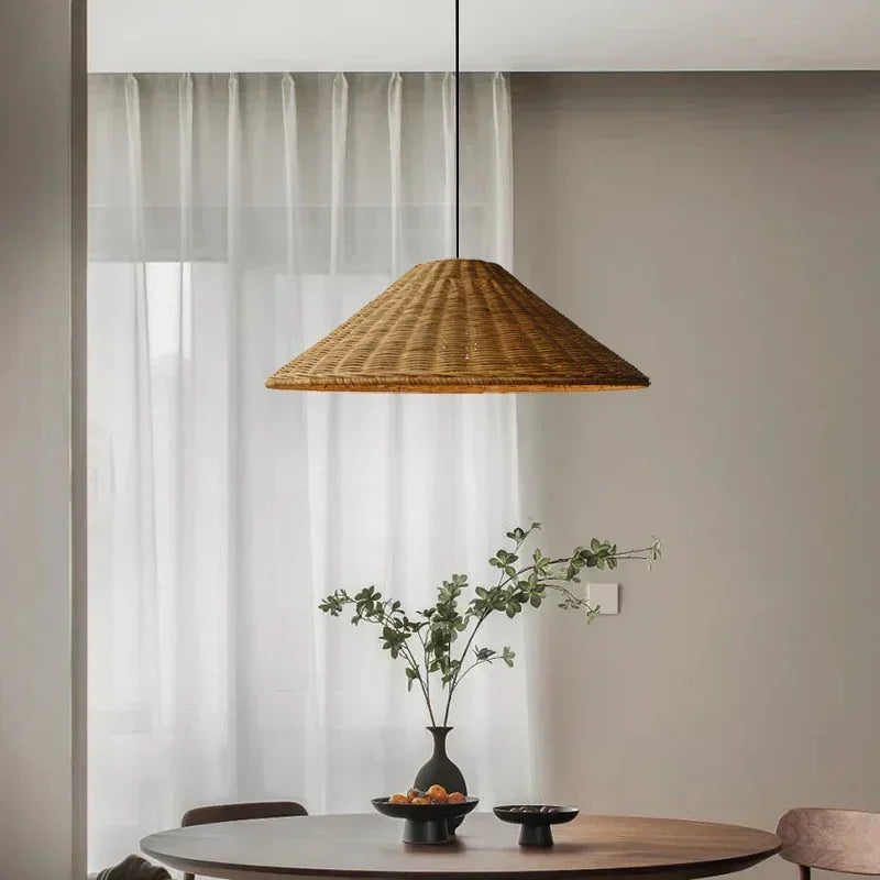 Bohemian Rattan Pendant Light Hand-Woven