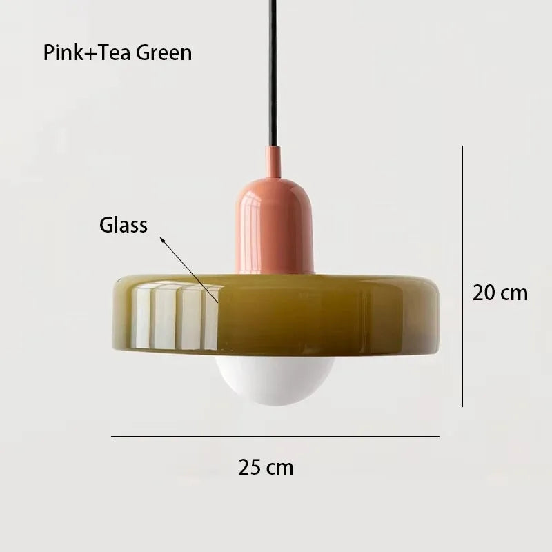 Nordic Retro Glass Pendant Light for Dining Room