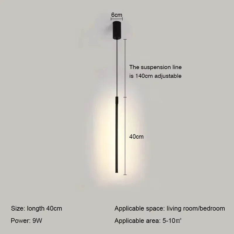 Minimalist Iron Pendant Light for Bedroom