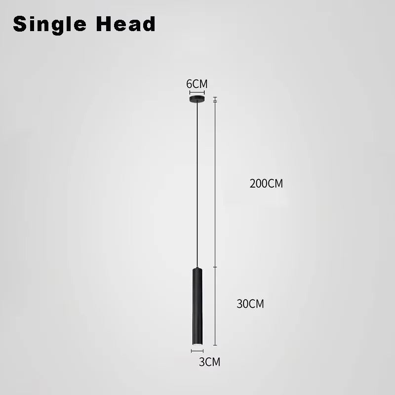 Minimalist Aluminum Pendant Light Adjustable