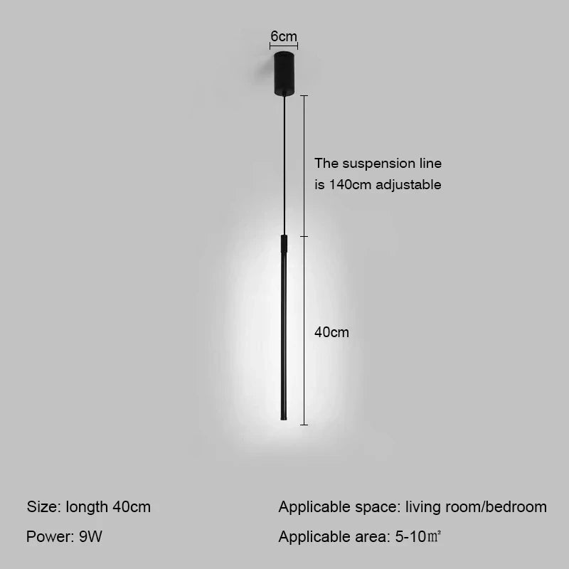 Minimalist Iron Pendant Light for Bedroom