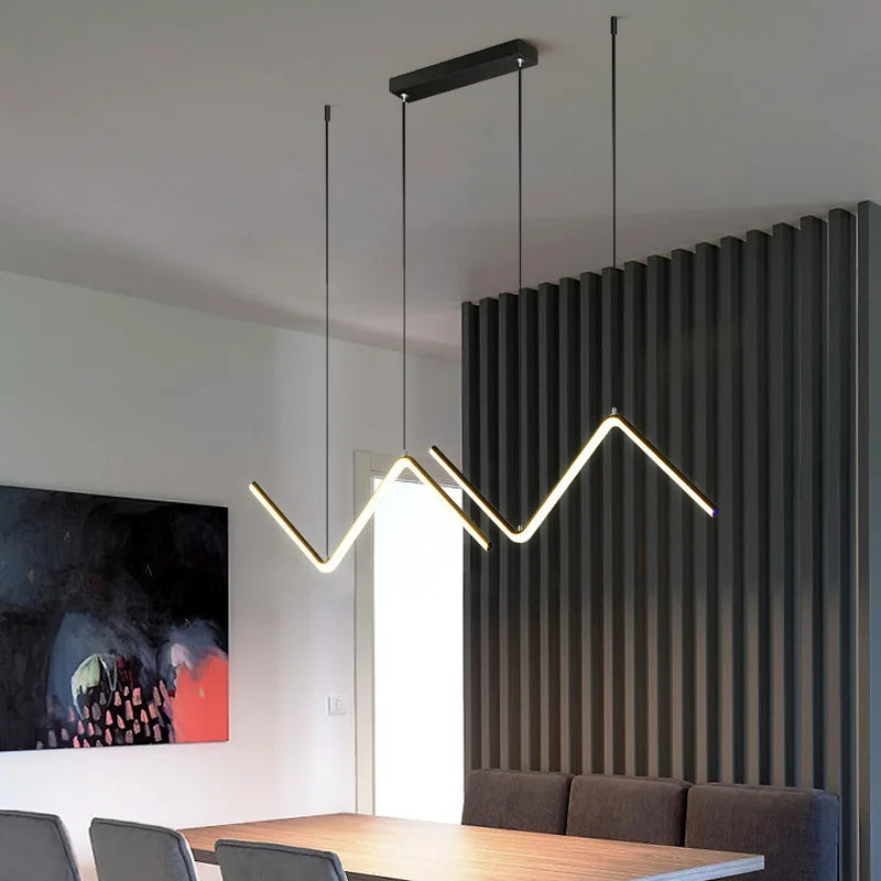 Minimalist Aluminum Pendant Light - Nordic Wave Design