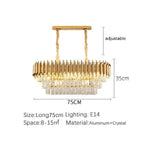 Black Gold Crystal Chandelier Modern Ceiling Light