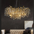 Modern Gold Branch Crystal Chandelier for Dining Room