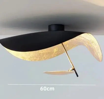 Industrial Retro Gold Pendant Light with Brass Accents