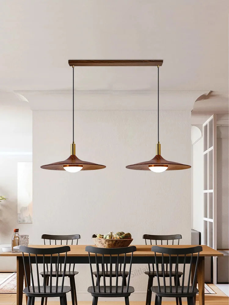 Lámpara colgante de madera nórdica para comedor