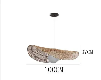 Bohemian Rattan Pendant Light Woven Hanging Lamp