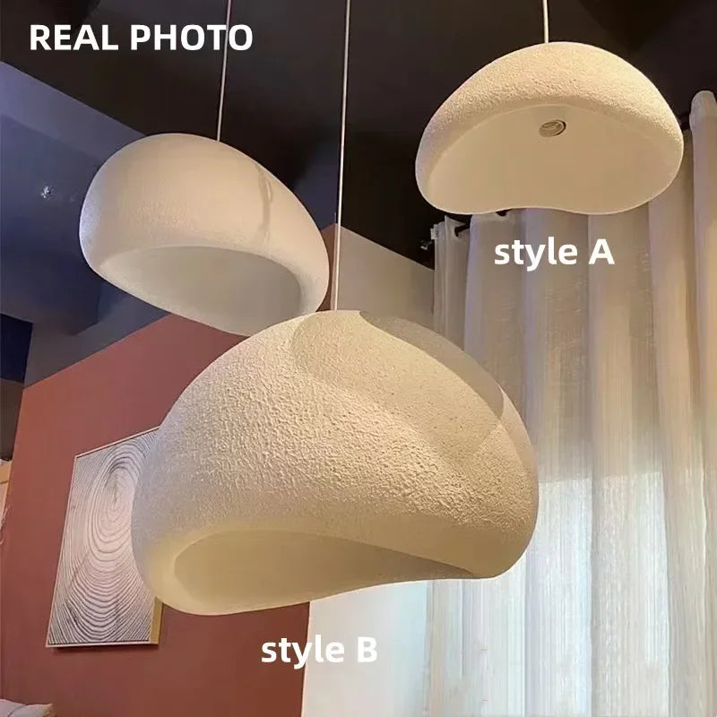 Minimalist White Resin Pendant Light for Dining Room