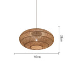 Chinese Handmade Woven Natural Rattan Pendant Lamp Living Room Restaurant Hotel Homestay Bedroom Led Chandelier Art Lights Decor