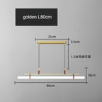Nordic Brass Pendant Light with Leather Accents