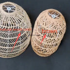 Chinese Handmade Woven Natural Rattan Pendant Lamp Living Room Restaurant Hotel Homestay Bedroom Led Chandelier Art Lights Decor