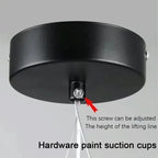 Nordic Iron Pendant Light with LED Ring Design