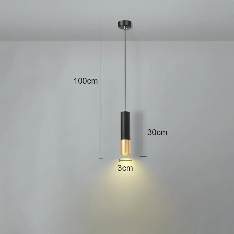 Minimalist Iron Pendant Light for Bedroom & Dining