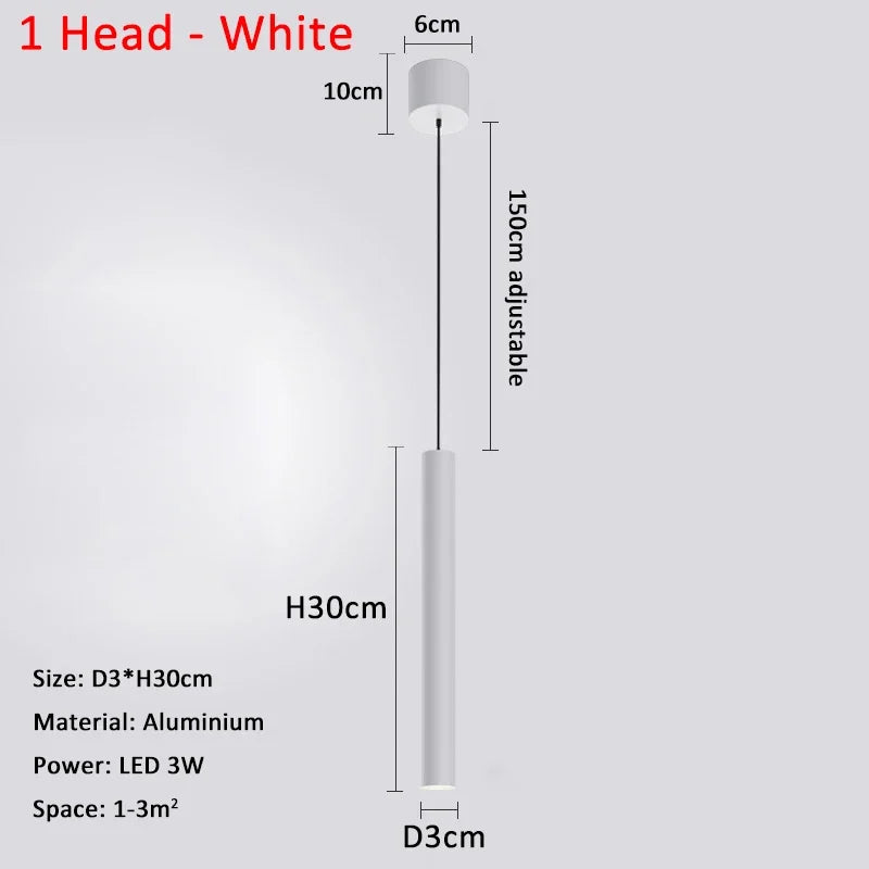 Minimalist Iron Pendant Light for Bedroom