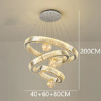 Modern Crystal Chandelier Lustre Stair Pendant Lights Duplex Architecture Living Room Pendant Lights Home Decoration Lighting